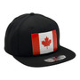 Canada Hatstop All Black With Country Flag Adjustable Snapback Hat