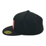 Canada Hatstop All Black With Country Flag Flex Fit Fitted Hat