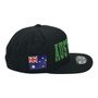 Australia Hatstop All Black/Green Letters With Country Flag Adjustable Snapback Hat