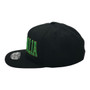 Australia Hatstop All Black/Green Letters With Country Flag Adjustable Snapback Hat