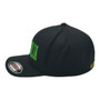 Australia Hatstop All Black/Green Letters With Country Patch Flex-Fit Hat