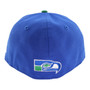 Seattle Seahawks New Era Retro Logo All Royal Blue With Kelly Green Bill With Gray Bottom 59FIFTY Fitted Hat