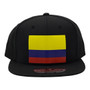 Colombia Hatstop All Black With Country Flag Adjustable Snapback Hat