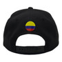 Colombia Hatstop All Black With Country Flag Adjustable Snapback Hat