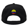 Colombia Hatstop All Black With Country Flag Adjustable Snapback Hat