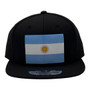 Argentina Hatstop All Black With Country Flag Adjustable Snapback Hat