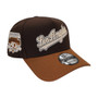 Los Angeles Dodgers New Era Brown/Toasted Peanut And Light Gray Bottom With Jackie Robinson 50th Patch 9FORTY A-Frame Snapback Hat