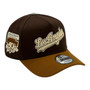 Los Angeles Dodgers New Era Brown/Toasted Peanut And Light Gray Bottom With Jackie Robinson 50th Patch 9FORTY A-Frame Snapback Hat