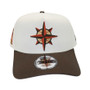 Seattle Mariners New Era Chrome White/Brown And Light Gray Bottom With 40th Anniversary Patch 9FORTY A-Frame Snapback Hat