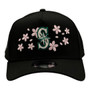 Seattle Mariners New Era Cherry Blossom Black And Light Pink Bottom With 50th Anniversary Patch 9FORTY A-Frame Snapback Hat