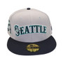 Seattle Mariners New Era Light Gray/Navy With Ken Griffey Jr. Patch 59FIFTY Fitted Hat