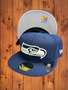 Seattle Seahawks New Era Team Color Navy With Gray Bottom And White Sweat Band Inside 59FIFTY Fitted Hat