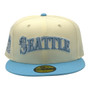 Seattle Mariners New Era "Seattle" Chrome White/Sky Blue With 40th Anniversary Patch 59FIFTY Fitted Hat