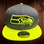 Seattle Seahawks New Era Dark Gray With Neon Yellow Bill 59FIFTY Fitted Hat