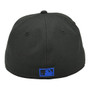 Seattle Mariners New Era All Black With Royal Blue Outline Around Trident Letter "M" 59FIFTY Fitted Hat