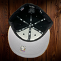 Seattle Seahawks New Era All Black With Gold Satin Bill And Metallic Gold Seahawk 59FIFTY Fitted Hat