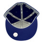 Texas Rangers New Era All Dark Royal Blue With Team Circle Logo 59FIFTY Fitted Hat