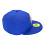Texas Rangers New Era All Dark Royal Blue With Team Circle Logo 59FIFTY Fitted Hat
