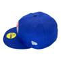 Texas Rangers New Era All Dark Royal Blue With Team Circle Logo 59FIFTY Fitted Hat
