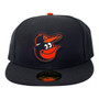 Baltimore Orioles New Era All Black Diamond Era With The American League Patch On Side 59FIFTY Fitted Hat