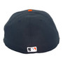 Baltimore Orioles New Era All Black With Orange New Era Logo On The Side Diamond Era 59FIFTY Fitted Hat