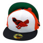 Baltimore Orioles New Era 3 Tone White/Orange/Black Bill 1964-1965 Cooperstown Logo 59FIFTY Fitted Hat