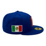Mexico World Baseball New Era Royal Blue With Flag 59FIFTY Fitted Hat