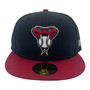 Arizona Diamondbacks New Era Black With Burgundy Bill Authentic Collection On-Field 59FIFTY Fitted Hat