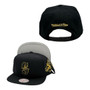 Seattle Mariners Mitchell & Ness Black With Metallic Gold Outline Adjustable Snapback Hat