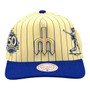 Seattle Mariners Mitchell & Ness Pinstripe Chrome White/Royal Blue A-Frame Adjustable Snapback Hat
