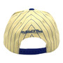 Seattle Mariners Mitchell & Ness Pinstripe Chrome White/Royal Blue A-Frame Adjustable Snapback Hat