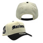 Seattle Mariners New Era Chrome White/Black Old English Script With Big “S” Logo Patch 9FORTY A-Frame Snapback Hat