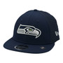 Seattle Seahawks New Era Navy With Basic Logo 9FIFTY Low Profile Trucker Mesh Snapback Hat