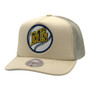 Seattle Mariners Mitchell & Ness Chrome White With “M’S” Logo A-Frame Trucker Mesh Adjustable Snapback Hat