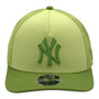 New York Yankees New Era Lime Green With Basic Logo 9FORTY M-Crown A-Frame Trucker Mesh Adjustable Snapback Hat
