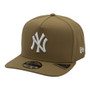 New York Yankees New Era Khaki With Classic Logo 9FIFTY A-Frame Adjustable Snapback Hat