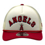 Los Angeles Angels New Era Chrome White/Red With Rope 9FORTY M-Crown A-Frame Trucker Mesh Adjustable Snapback Hat