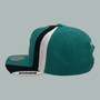 Seattle Mariners Mitchell & Ness Tri Colors Stripe Teal/White/Black Basic Logo A-Frame Adjustable Snapback Hat