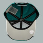 Seattle Mariners Mitchell & Ness Tri Colors Stripe Teal/White/Black Basic Logo A-Frame Adjustable Snapback Hat
