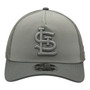 St. Louis Cardinals New Era Light Gray/Dark Gray Basic Logo 9FORTY M-Crown A-Frame Trucker Mesh Adjustable Snapback Hat