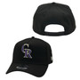 Colorado Rockies New Era Black With Basic Logo And Light Gray Bottom 9FORTY A-Frame Adjustable Snapback Hat