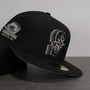 Seattle Mariners New Era "Scribble Fade" All Black/Light Gray Bottom With T-Mobile Park Patch 59FIFTY Fitted Hat