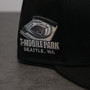 Seattle Mariners New Era "Scribble Fade" All Black/Light Gray Bottom With T-Mobile Park Patch 59FIFTY Fitted Hat