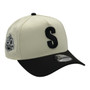 Seattle Steelheads New Era Chrome White/Black With 50th Season Patch 9FORTY A-Frame Snapback Hat