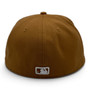 New York Yankees New Era All Panama Tan With Basic Logo And Light Gray Bottom 59FIFTY Fitted Hat