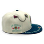 Los Angeles Dodgers Chrome White/Teal Dia De Los Muertos With Side Patch 59FIFTY Fitted Hat