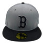 Boston Red Sox New Era Gray/Black Bill 59FIFTY Fitted Hat
