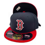 Boston Red Sox New Era All Navy/Red Bill Diamond Era 59FIFTY Fitted Hat