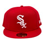 Chicago White Sox New Era All Red With White Logo 59FIFTY Fitted Hat
