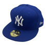 New York Yankees New Era All Royal Blue With White Logo 59FIFTY Fitted Hat